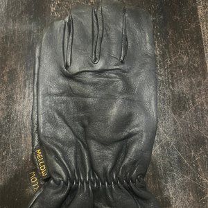 Men's Genuine Leather Gloves - Lamb Skin Leather Full Finger Glove Black Color